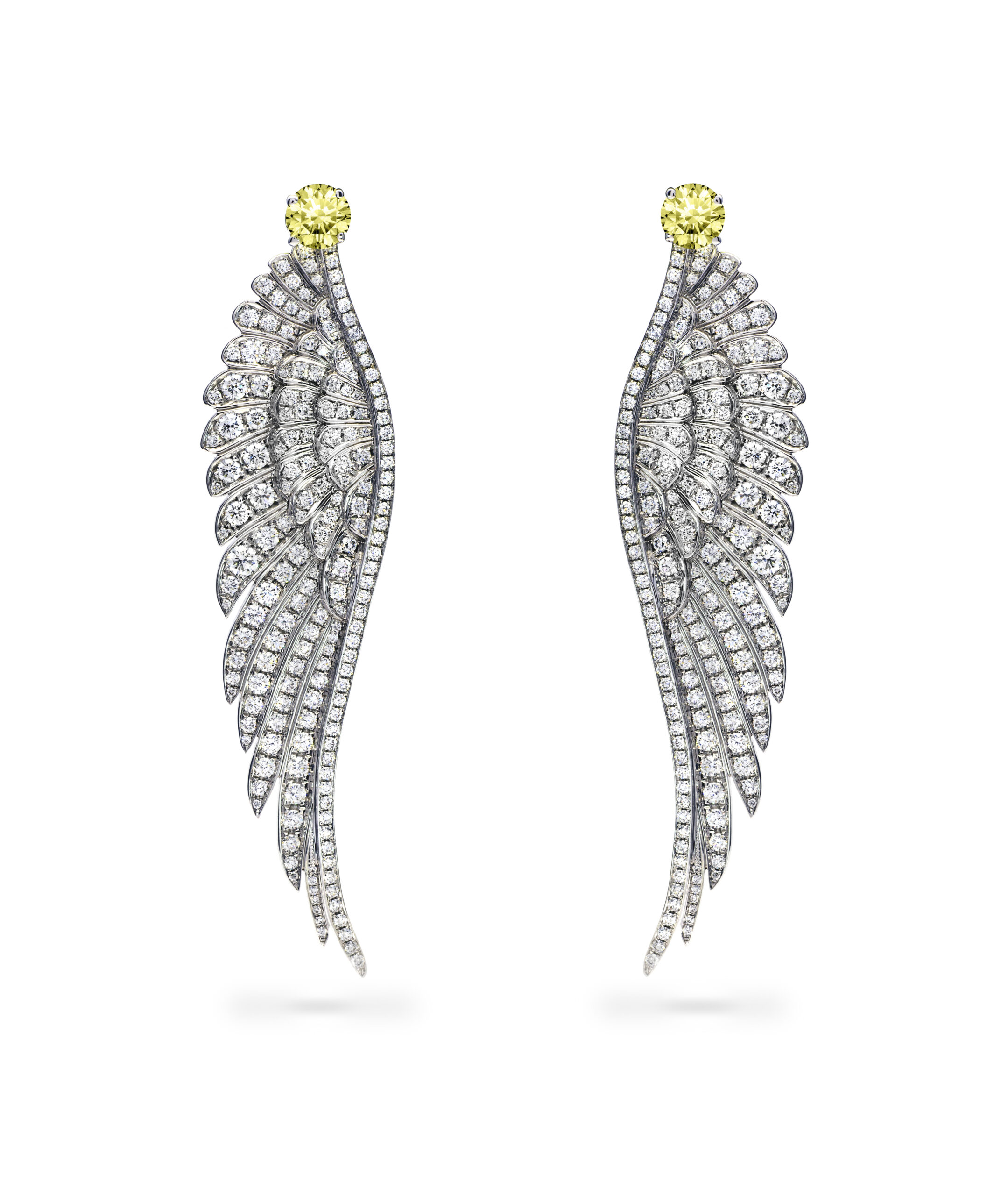 Wings earrings left right
